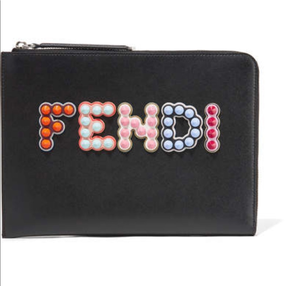 Fendi stud clutch